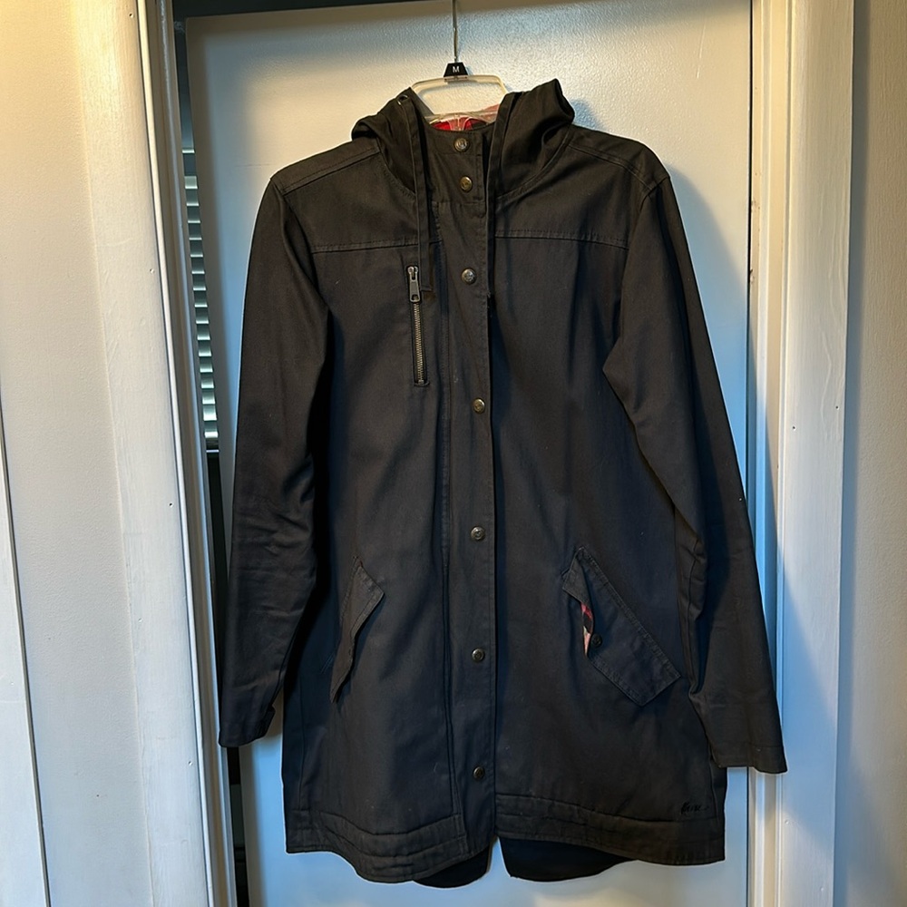 Kavu canvas flannel lined hooded jacket size large
